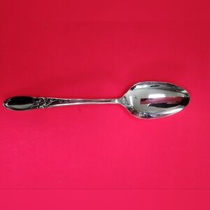 1953 White Orchid Silver Soup Spoon Oneida